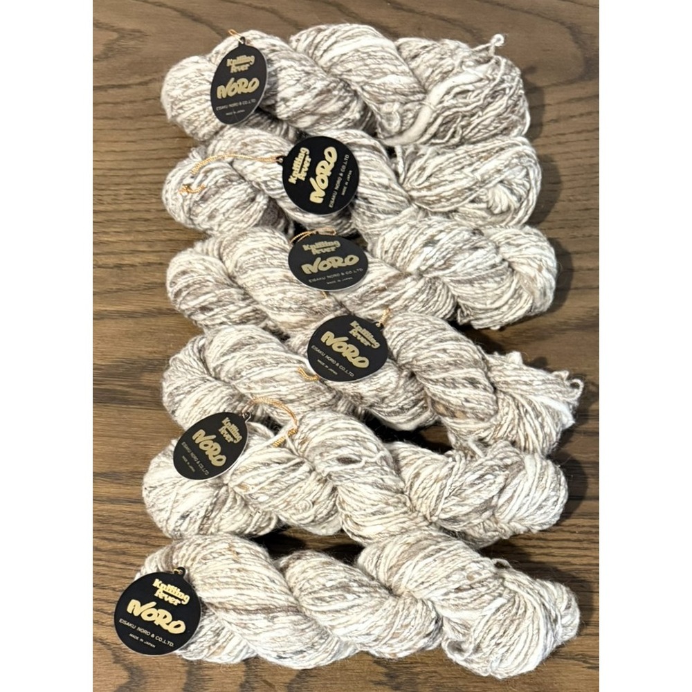 Vintage Noro Yamabiko Yarn Color 1 Lot of 6 Wool Silk Mohair Japan 300g